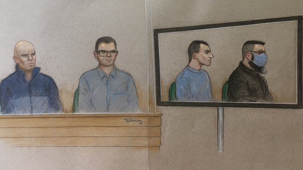 Four of the accused in a recent Old Bailey trial