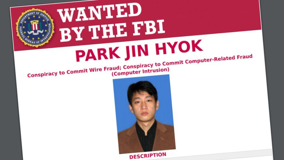 FBI wanted poseter for Park Jin-hyok