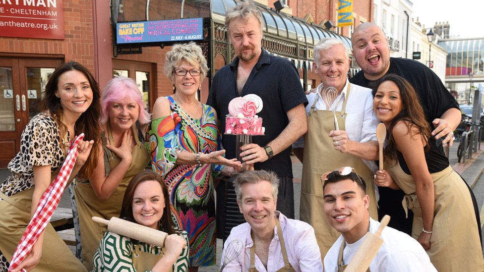 The cast of The Great British Bake Off: The Musical at the Cheltenham Everyman theatre