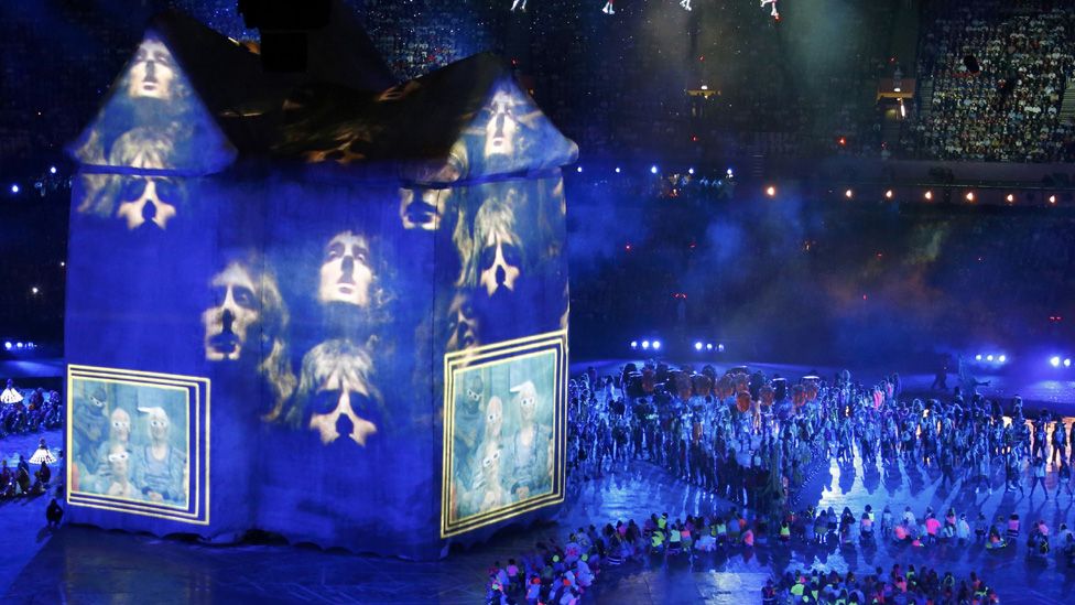 Projections at Olympic ceremony