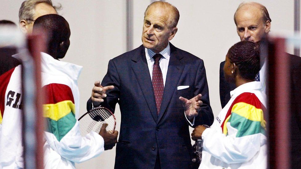 Prince Philip at the Commonwealth Games in Manchester 2002.
