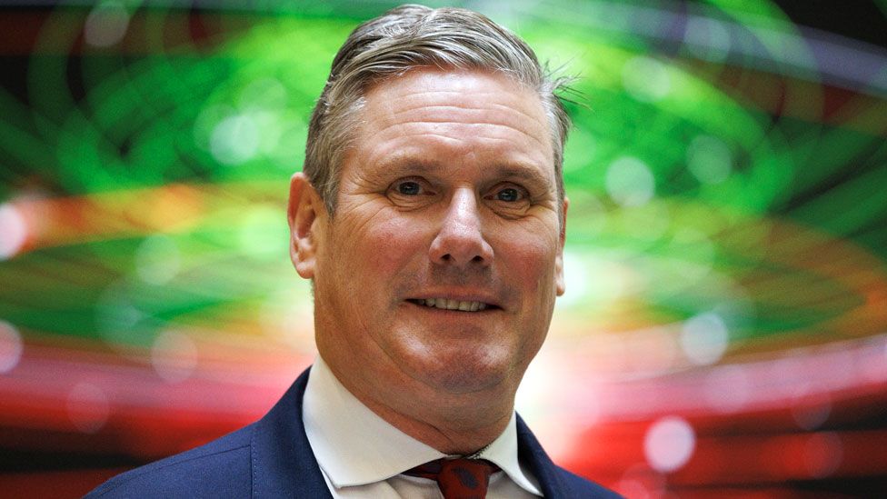 Labour leader Keir Starmer arrives for a visit to the London Stock Exchange on September 22, 2023 in London, England