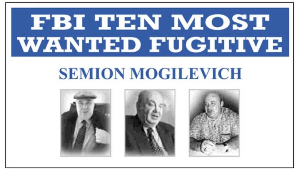 FBI most wanted poster featuring Semion Mogilevich