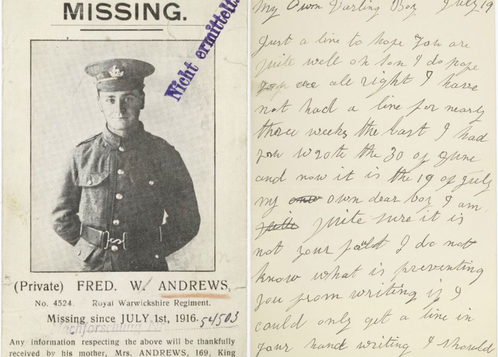 Fred Andrews and letter