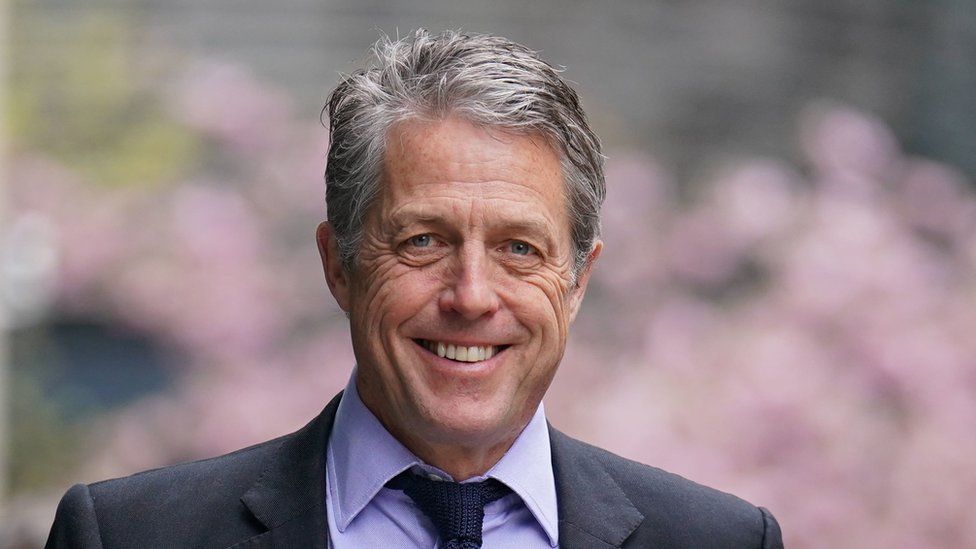 Hugh Grant arrives at the Rolls Buildings in central London for the News Group Newspapers (NGN) phone hacking hearing