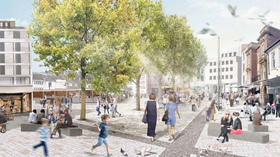 Indicative image of how Northampton Market Square might look