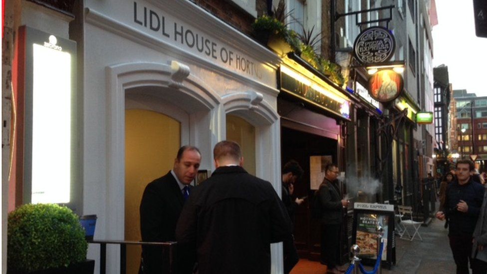 The Lidl House of Hortus pop up bar in Soho