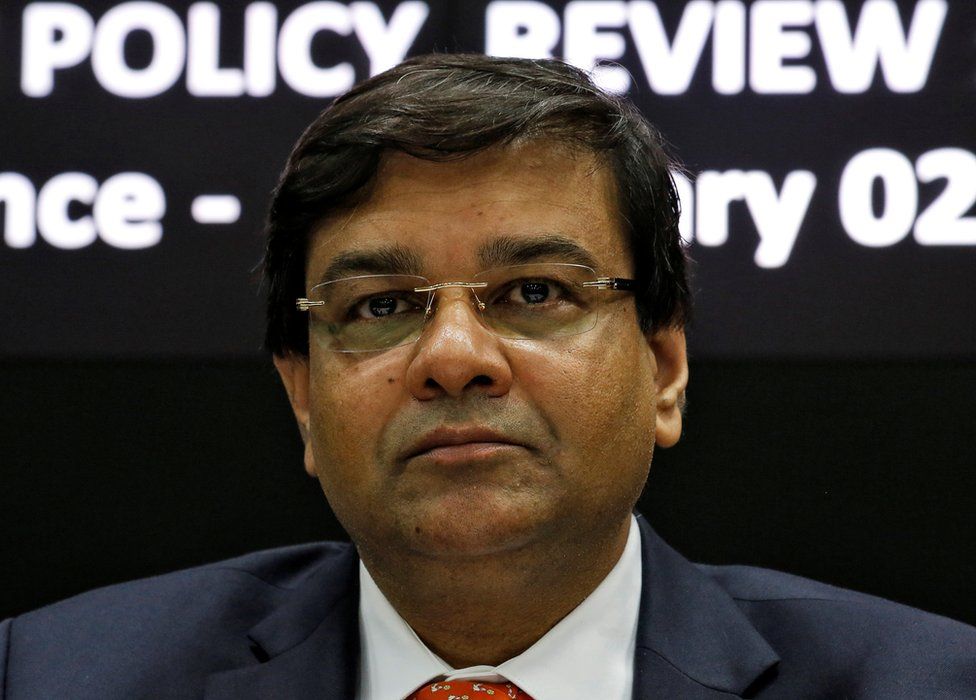 Urjit Patel attends a news conference in Mumbai, India, 2 February