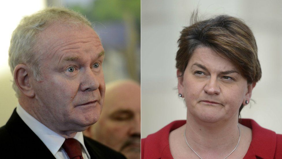Sinn Féin's Martin McGuinness and the DUP's Arlene Foster