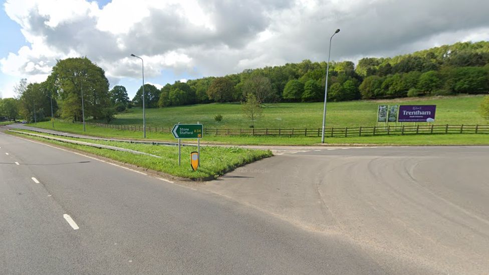 Trentham Estate lorry crash victim dies at the scene BBC News