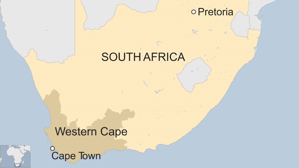 Map showing western cape