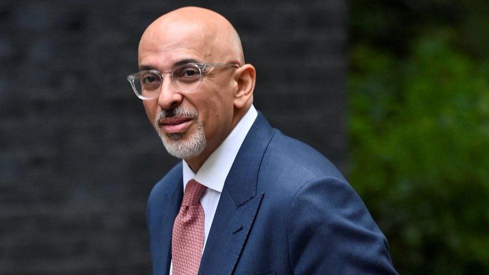 Chancellor of the Exchequer Nadhim Zahawi walks in Downing Street in London,