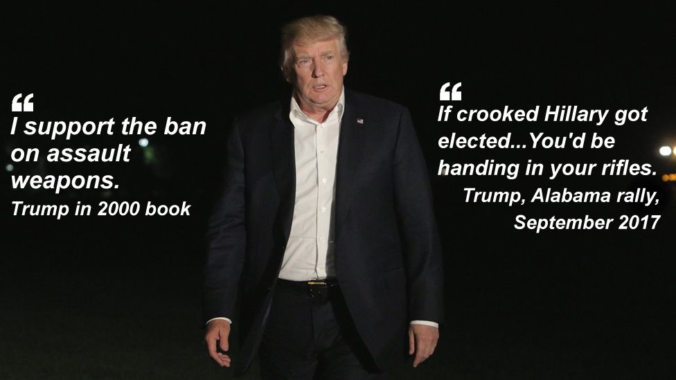 Trump quotes on gun control from different times