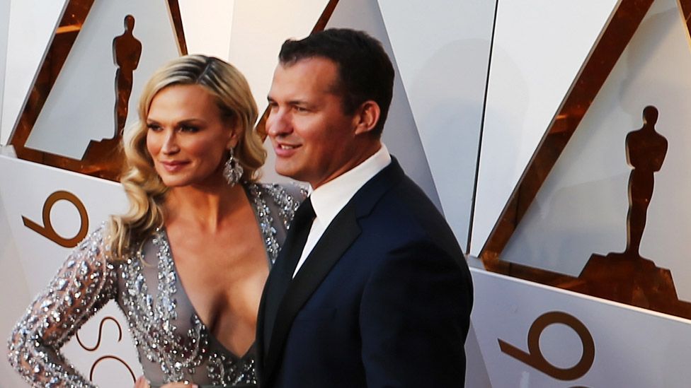 Molly Sims and Scott Stuber at the Oscars in 2018