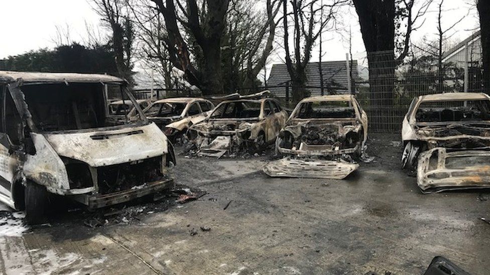 Arson Attack Damages Up To 15 Cars Near Newry - BBC News