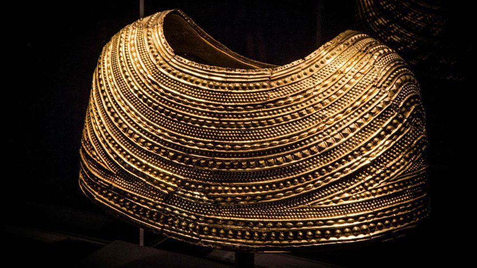 The gold cape is on display at the British Museum