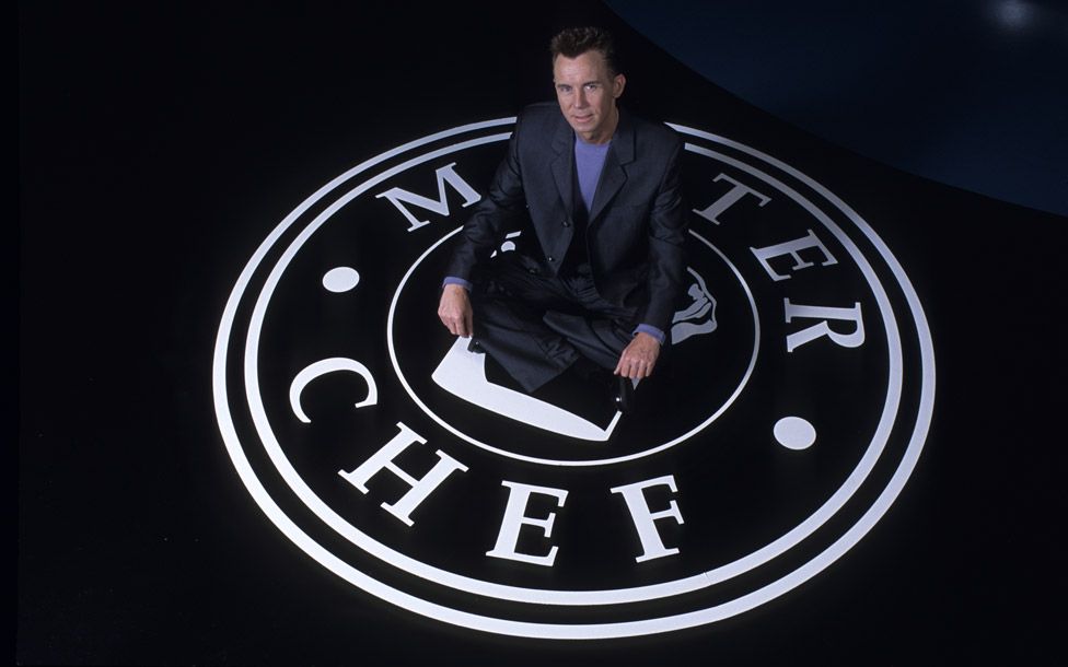 Gary Rhodes on the MasterChef logo in 2001