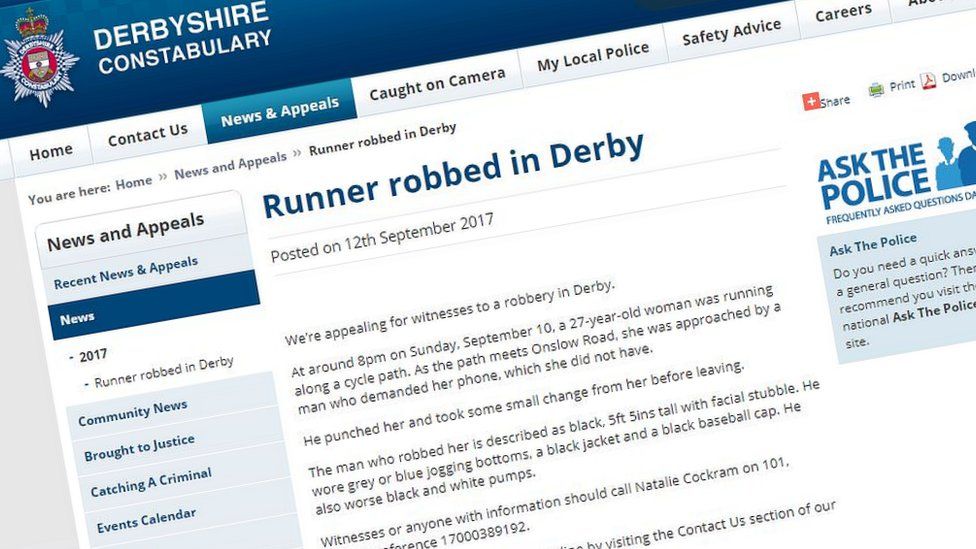 Derbyshire Police appeal