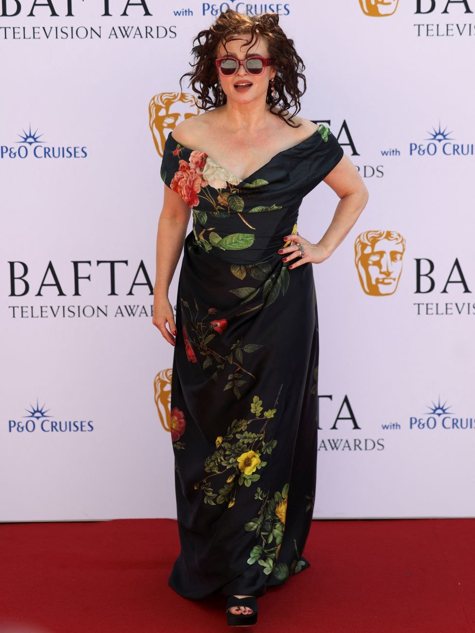 Helena Bonham Carter poses on the red carpet at the 2024 BAFTA Television Awards in London, Britain, May 12, 2024