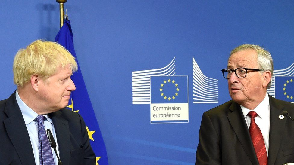 Boris Johnson and Michel Barnier