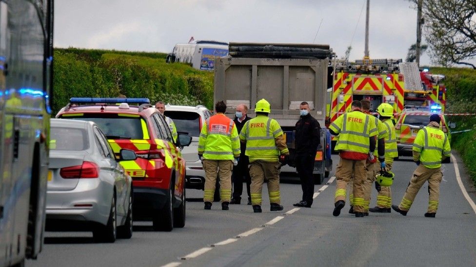 Crash site near Llandissilio