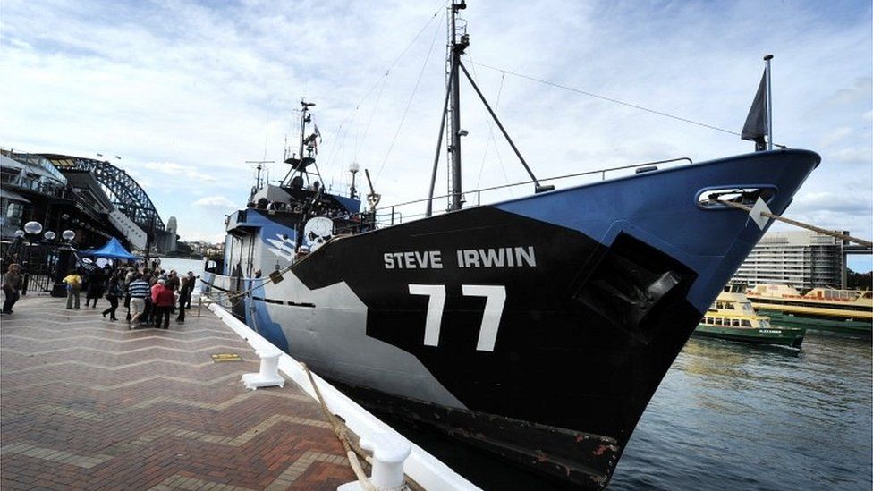 Sea Shepherd's vessel Steve Irwin at anchor in Sydney (2007)