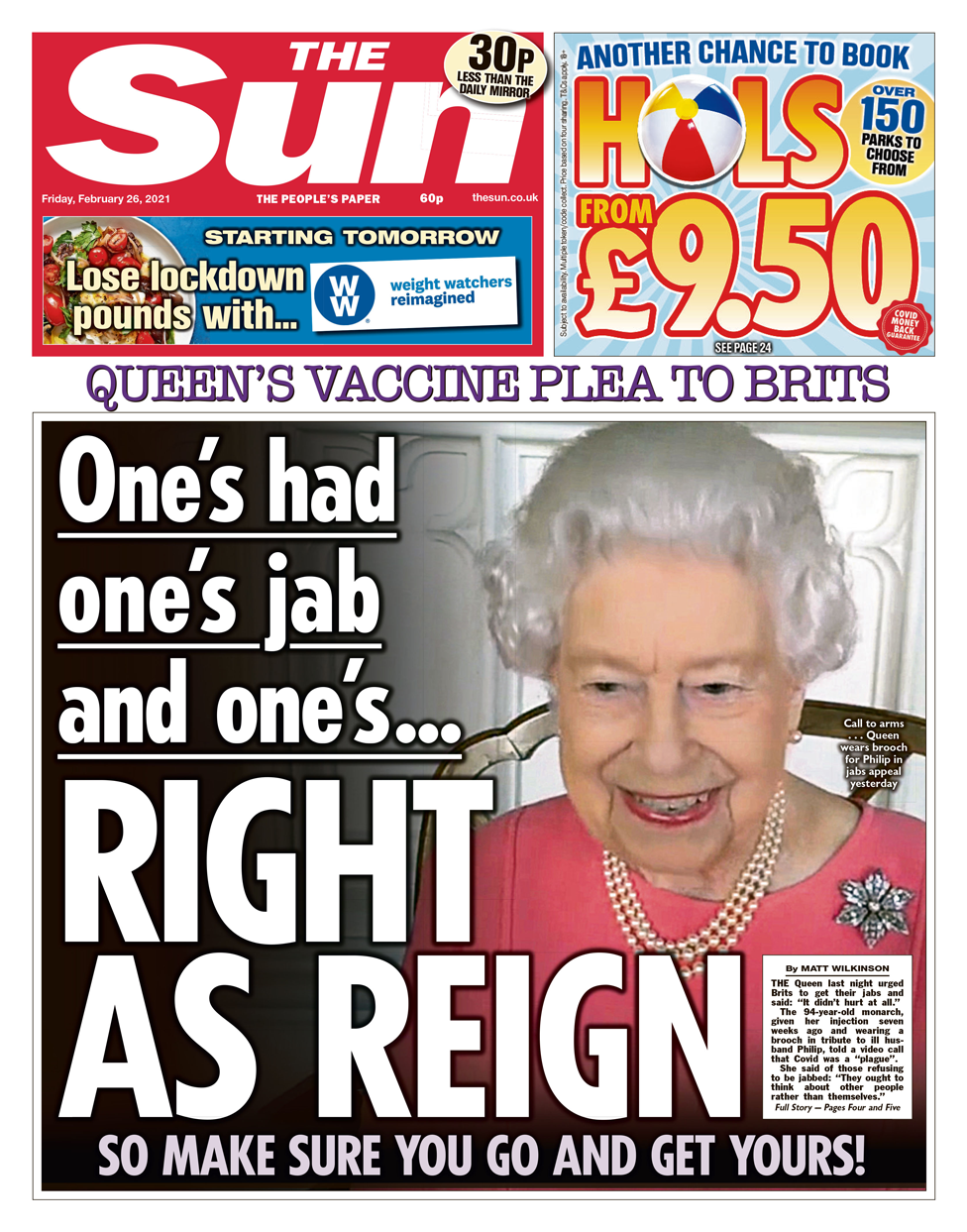 The Sun front page