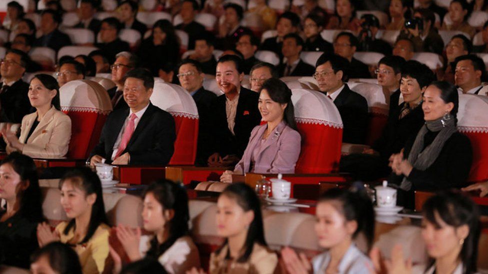 North Korean first lady Ri Sol-ju at the theatre