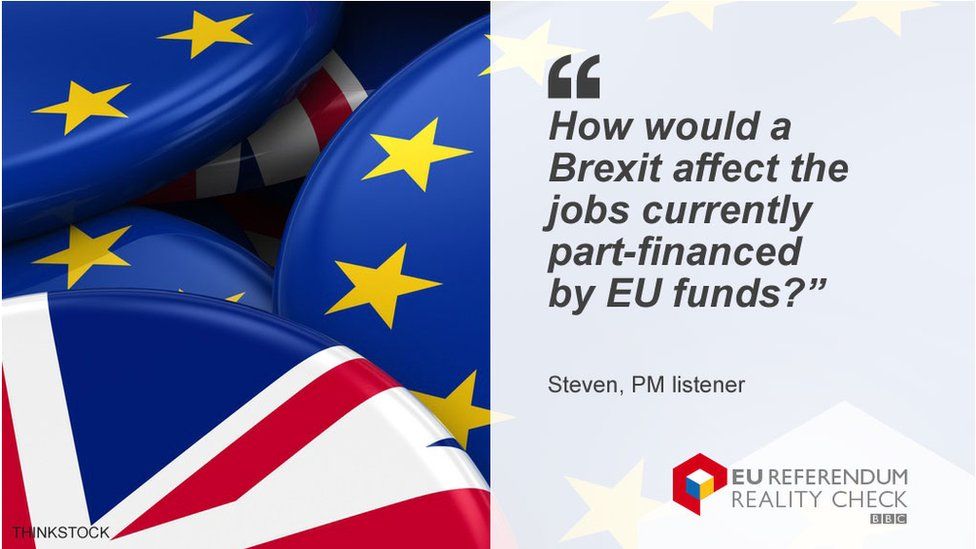 Steven saying: "How would a Brexit affect the jobs currently part-financed by EU funds?
