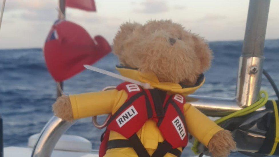 Teddy Rosie on boat