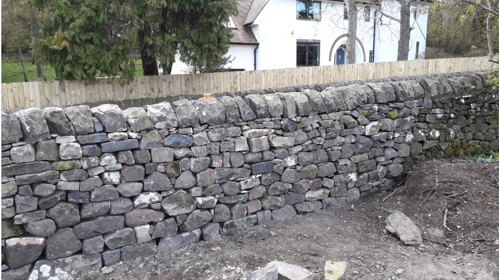 Drystone wall in Edinburgh