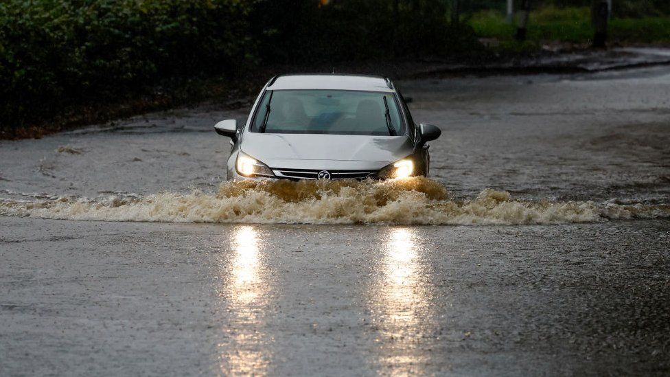 car in floods in recent wet weather