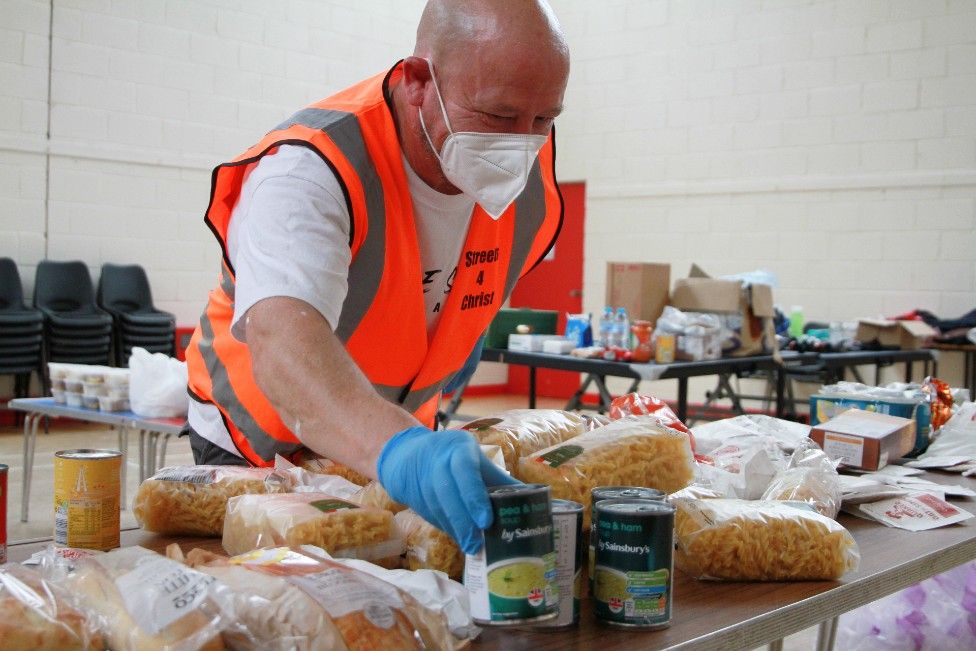 Paul Traynor at the church kitchen