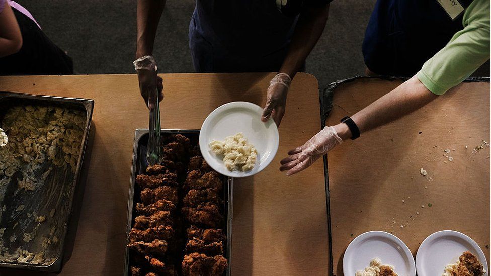 Meals are served at the Broad Street Ministry, (BSM) which serves thousands of free meals five days per week while also providing the homeless with a mail centre, a clothes mending facility, counselling and medical screenings for the homeless and those that are in financial distress on July 27, 2016 in Philadelphia,