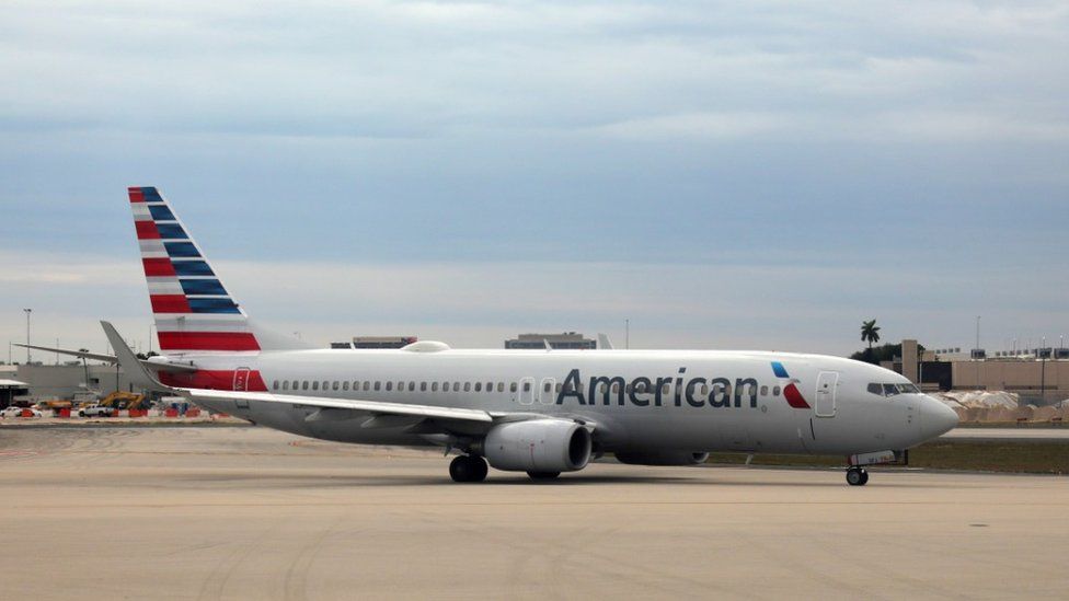 american airlines lego plane