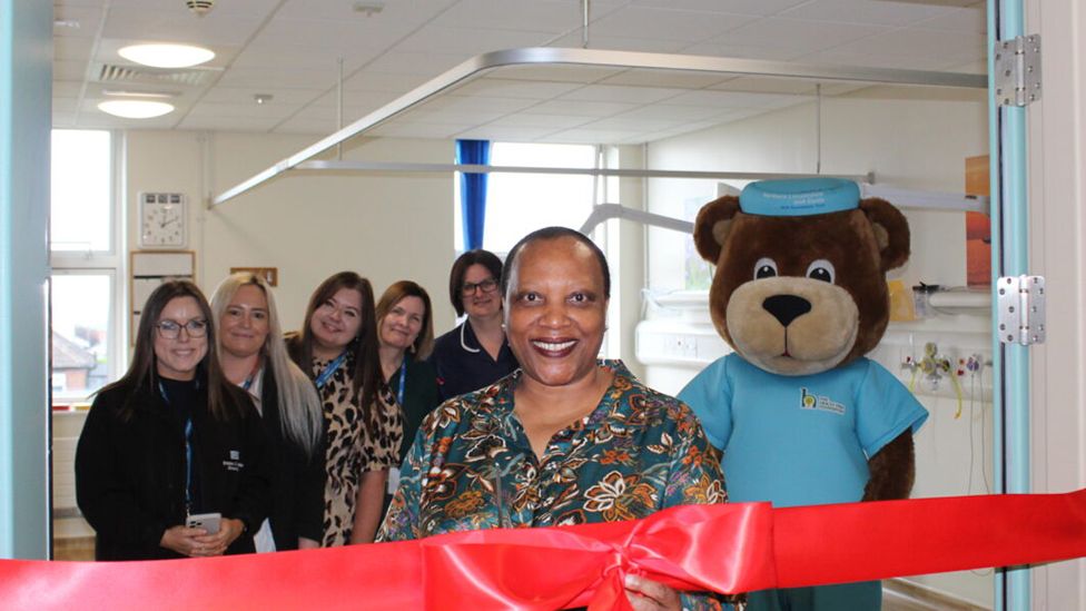 The ribbon-cutting ceremony on one of the wards
