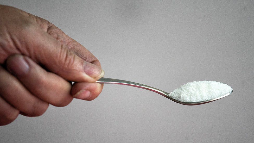 In this photo illustration, a teaspoon of sugar is seen on 8 April 2016 in Melbourne, Australia.