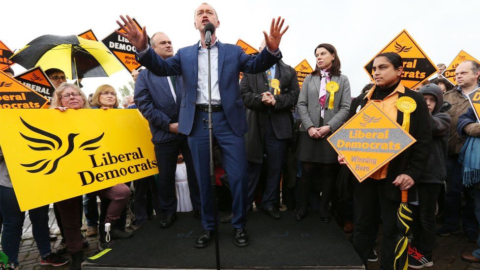 Liberal Democrat leader Tim Farron speaks during a general election campaign visit to Harts Boatyard on the banks of the river Thames in Surbiton, south London