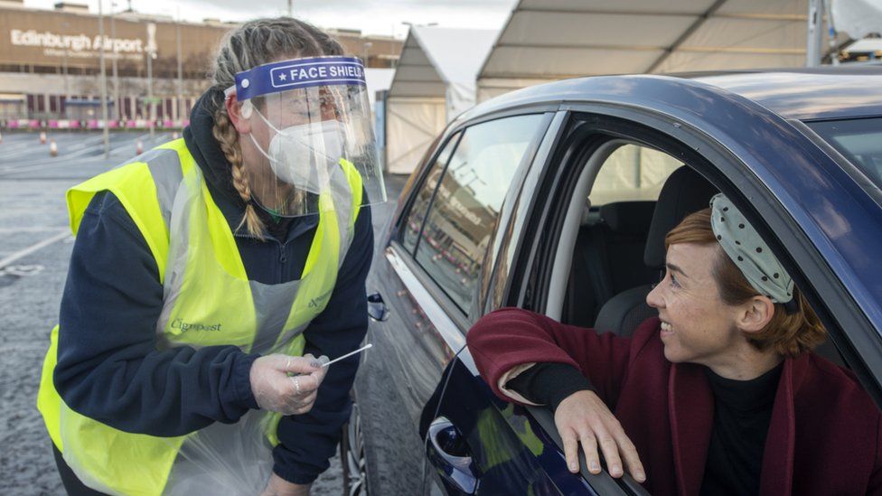 Covid In Scotland First Screening Site Opens At Edinburgh Airport Bbc News