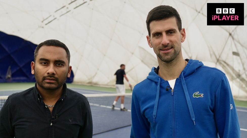 Amol Rajan and Novak Djokovic