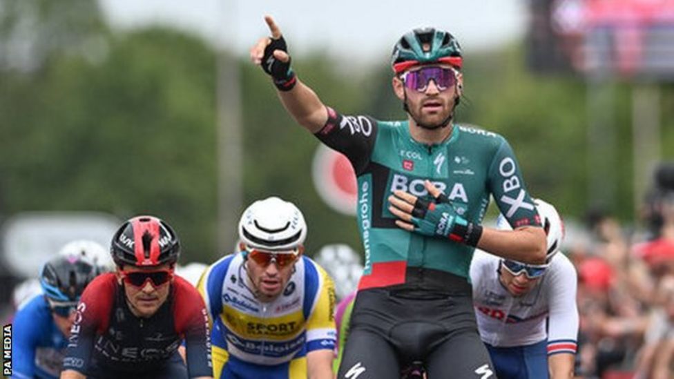 Tour of Britain: Jordi Meeus sprints to stage five win in close finish ...