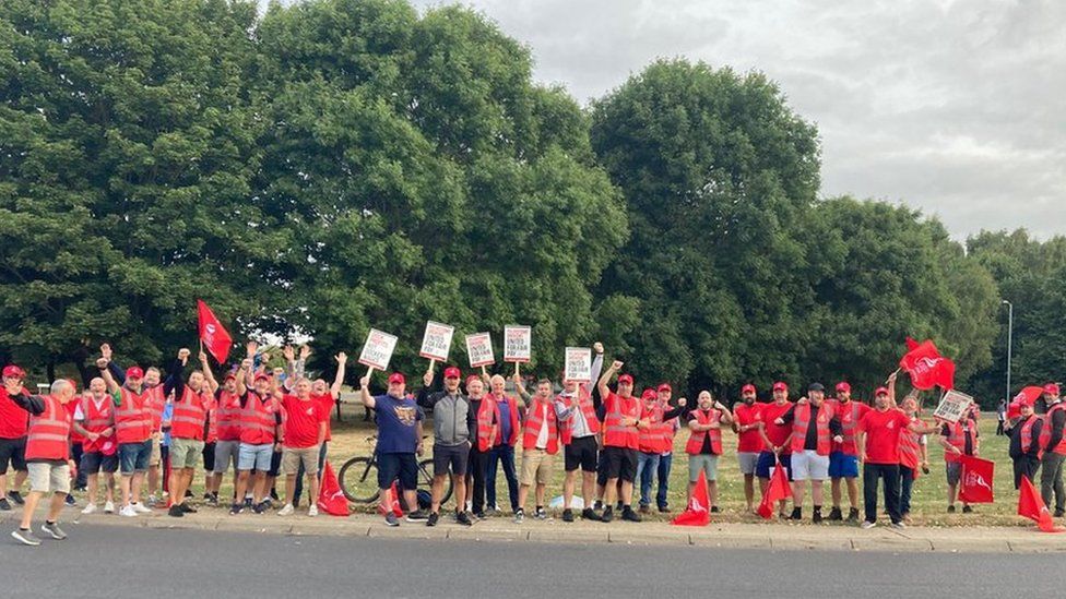 Workers on the picket line