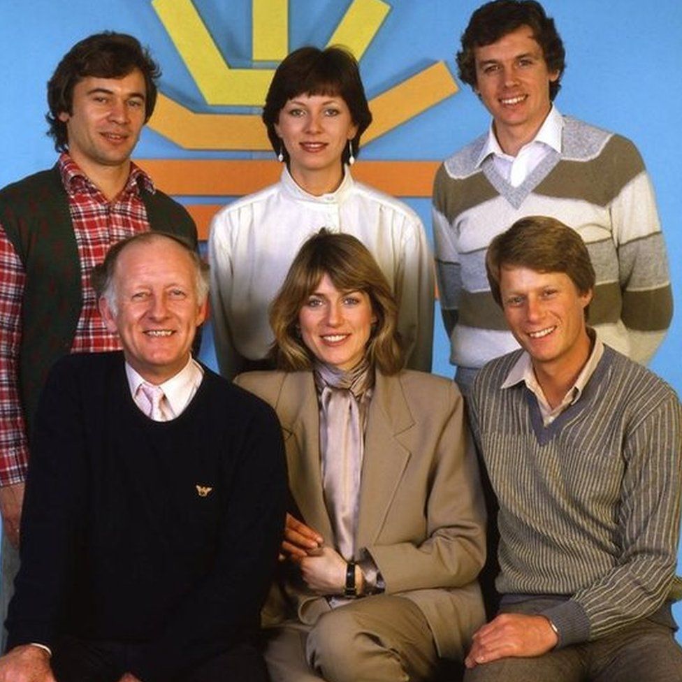 Bough with the Breakfast TV team in 1983