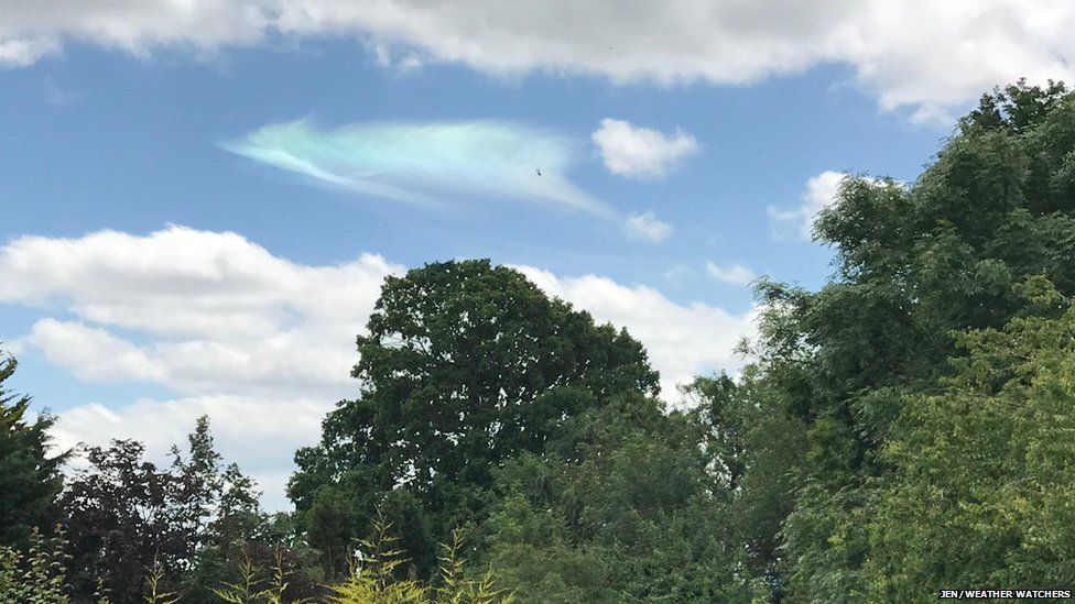 Rainbow cloud in the sky
