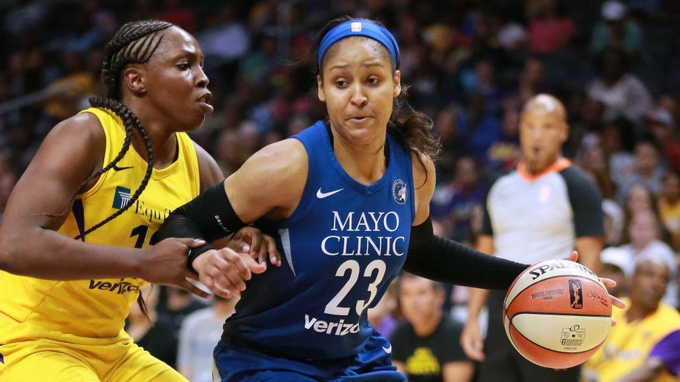 Maya Moore plays in the 2018 WNBA season
