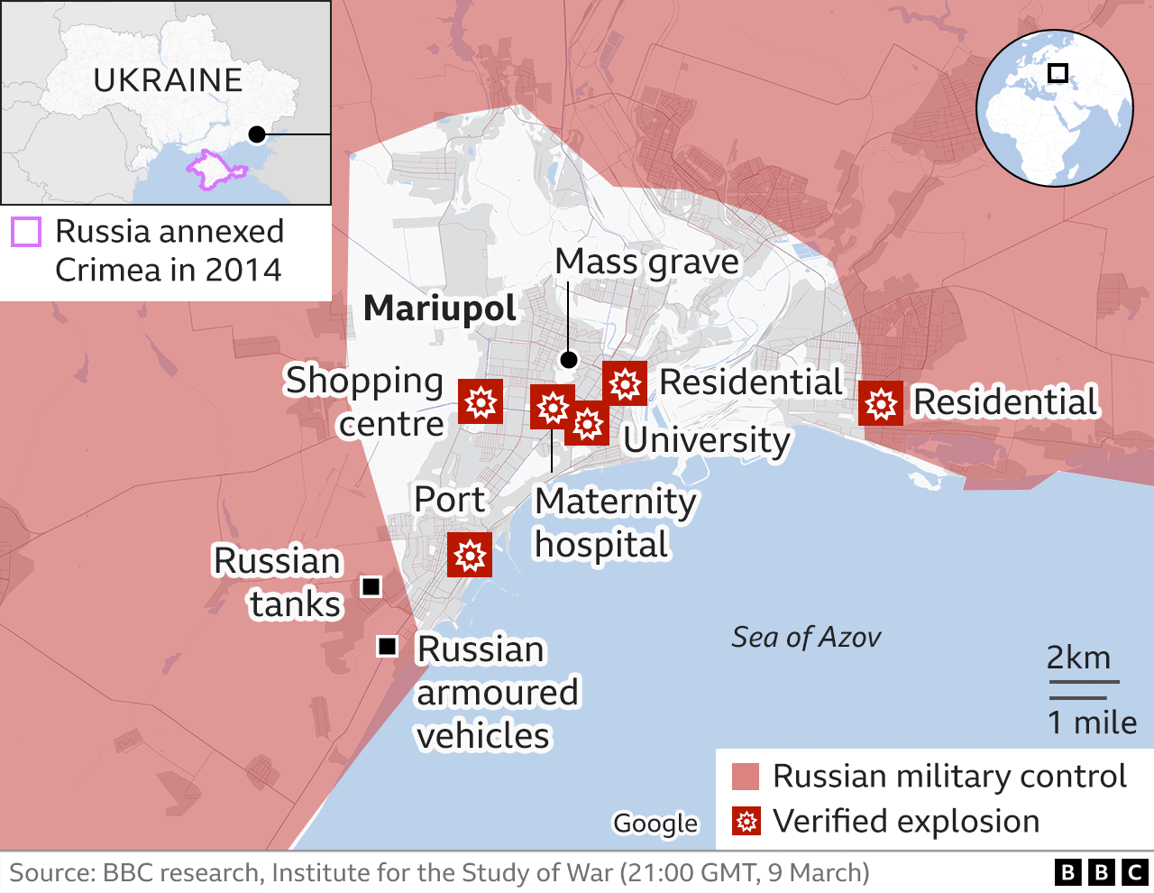 Ukraine war Images reveal scale of destruction in Mariupol BBC News