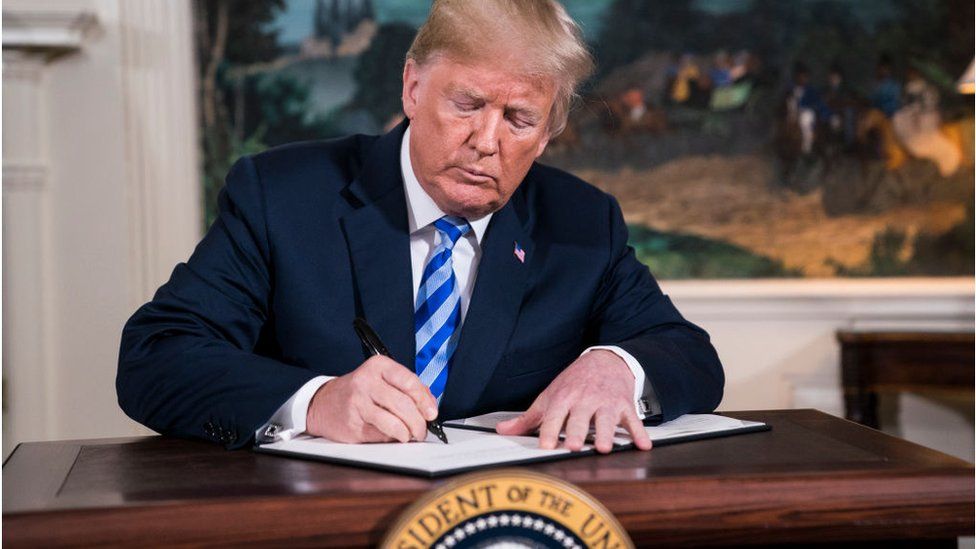 Donald Trump signs presidential order