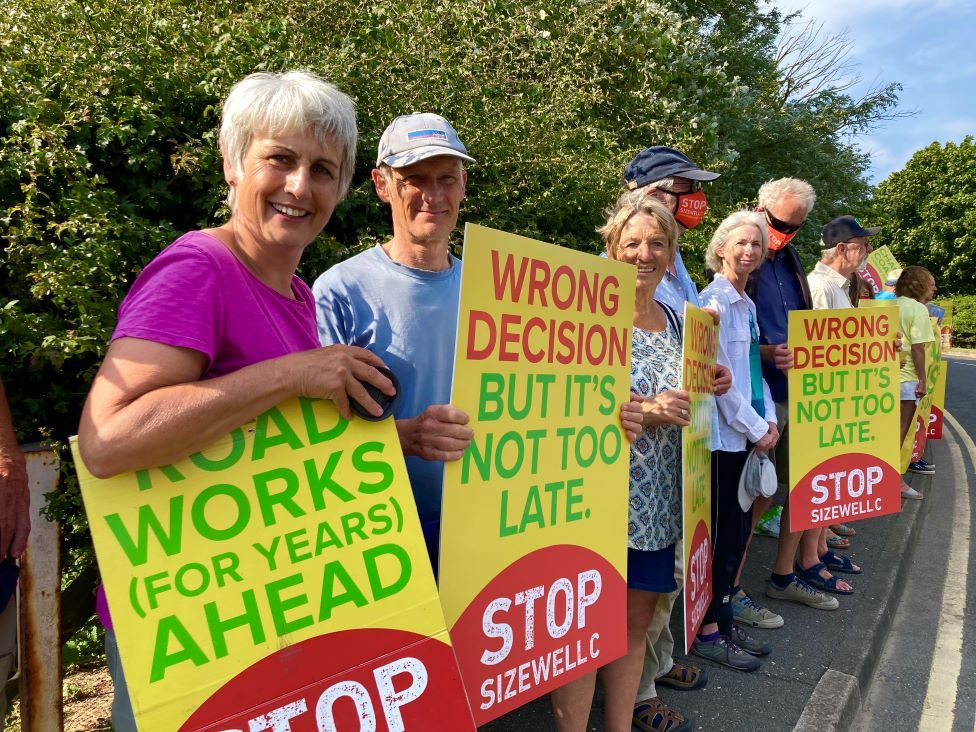 Protest outside Sizewell