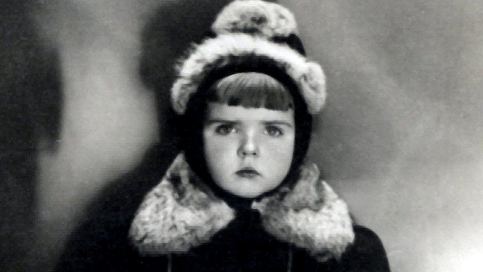 Vaira aged five in Riga, Latvia, in 1942