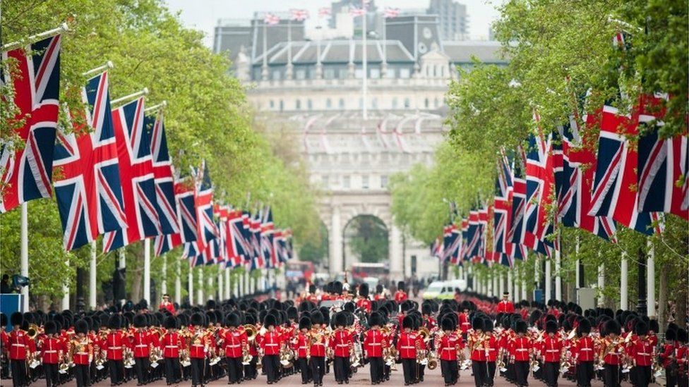 A 'symbolic' Trooping the Colour for Queen's 90th BBC News